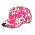 2021 Simple Women'S Baseball Cap Summer Multicolor Flower Printing Girls Snapback Brethable Adjustable Mesh Casual Wild Sun Hat