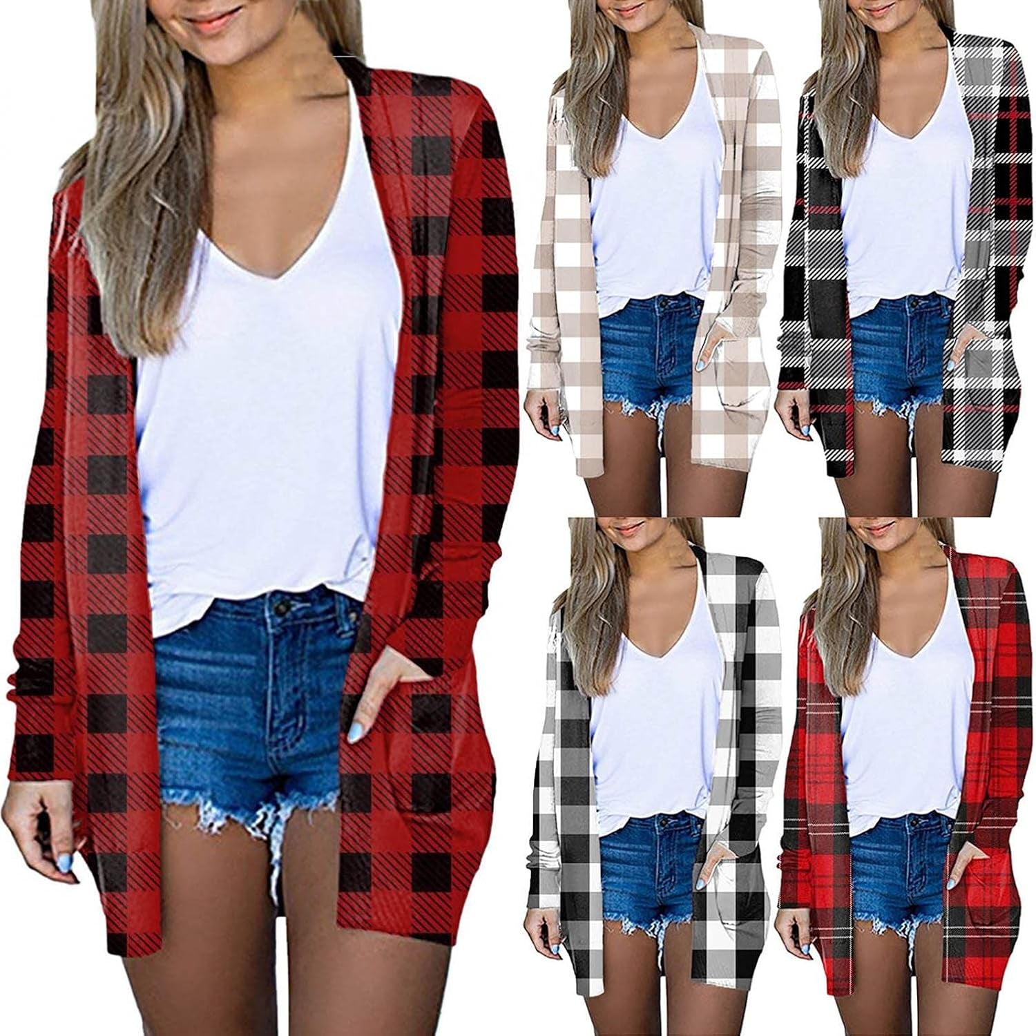 Halloween Cardigan for Women Solid Color Graphic Sweatshirt Casual Long Sleeve Crewneck Soft Pullover Tops Open Front