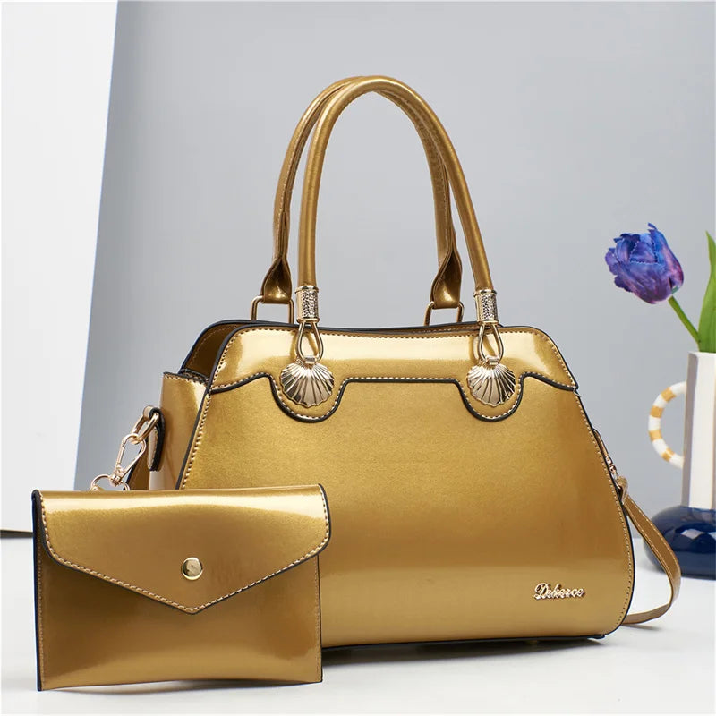 Large Capacity PU Tote & Crossbody Bag for Women