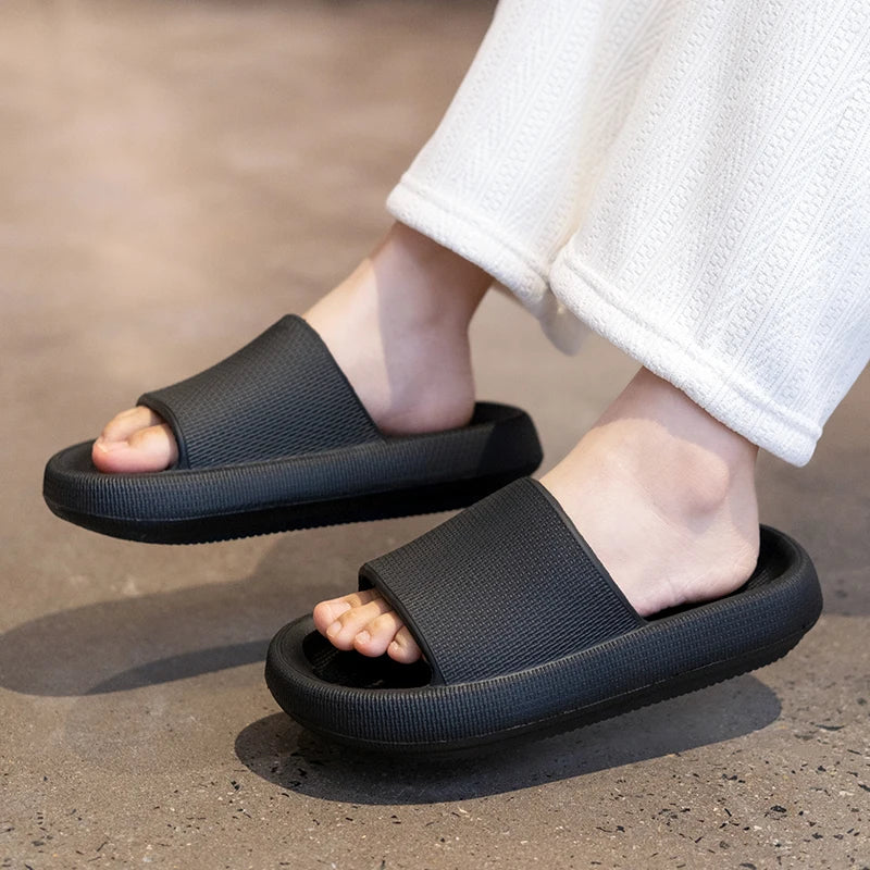 BRONAX Custom slippers Non-slip Indoor Thick Soled Eva Form Cloud slippers Chancletas De Mujer Pillow Slides for Women Men