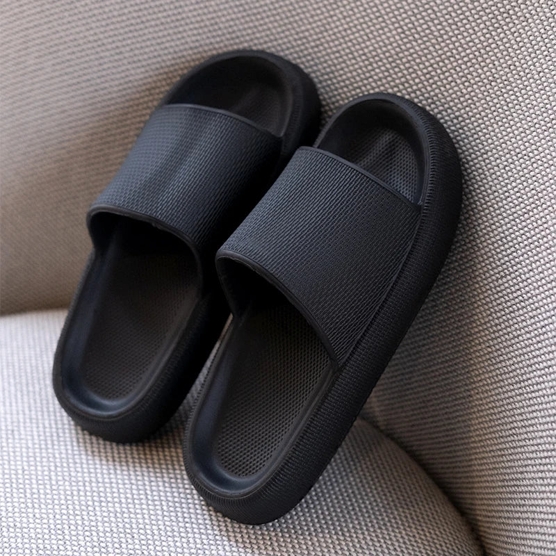 BRONAX Custom slippers Non-slip Indoor Thick Soled Eva Form Cloud slippers Chancletas De Mujer Pillow Slides for Women Men