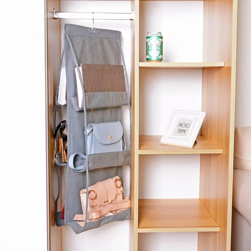 6-Grid Hanging Wardrobe Storage Organizer