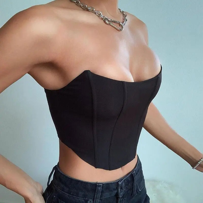 Off-Shoulder Corset Crop Top