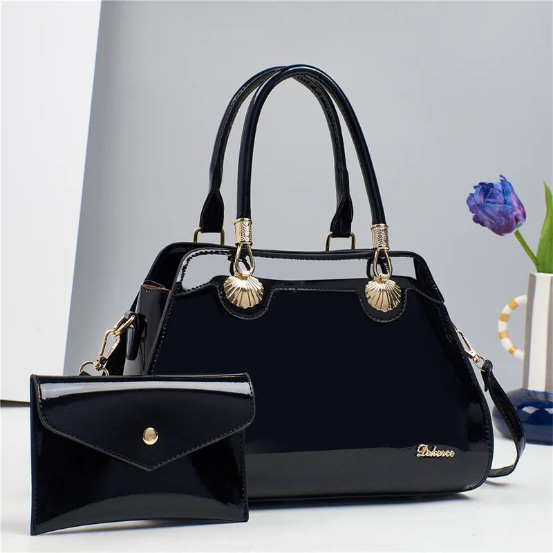 Large Capacity PU Tote & Crossbody Bag for Women
