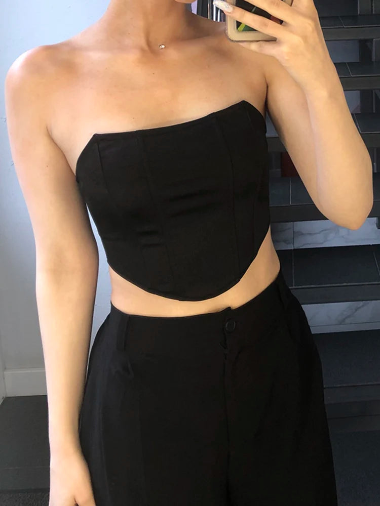 Off-Shoulder Corset Crop Top