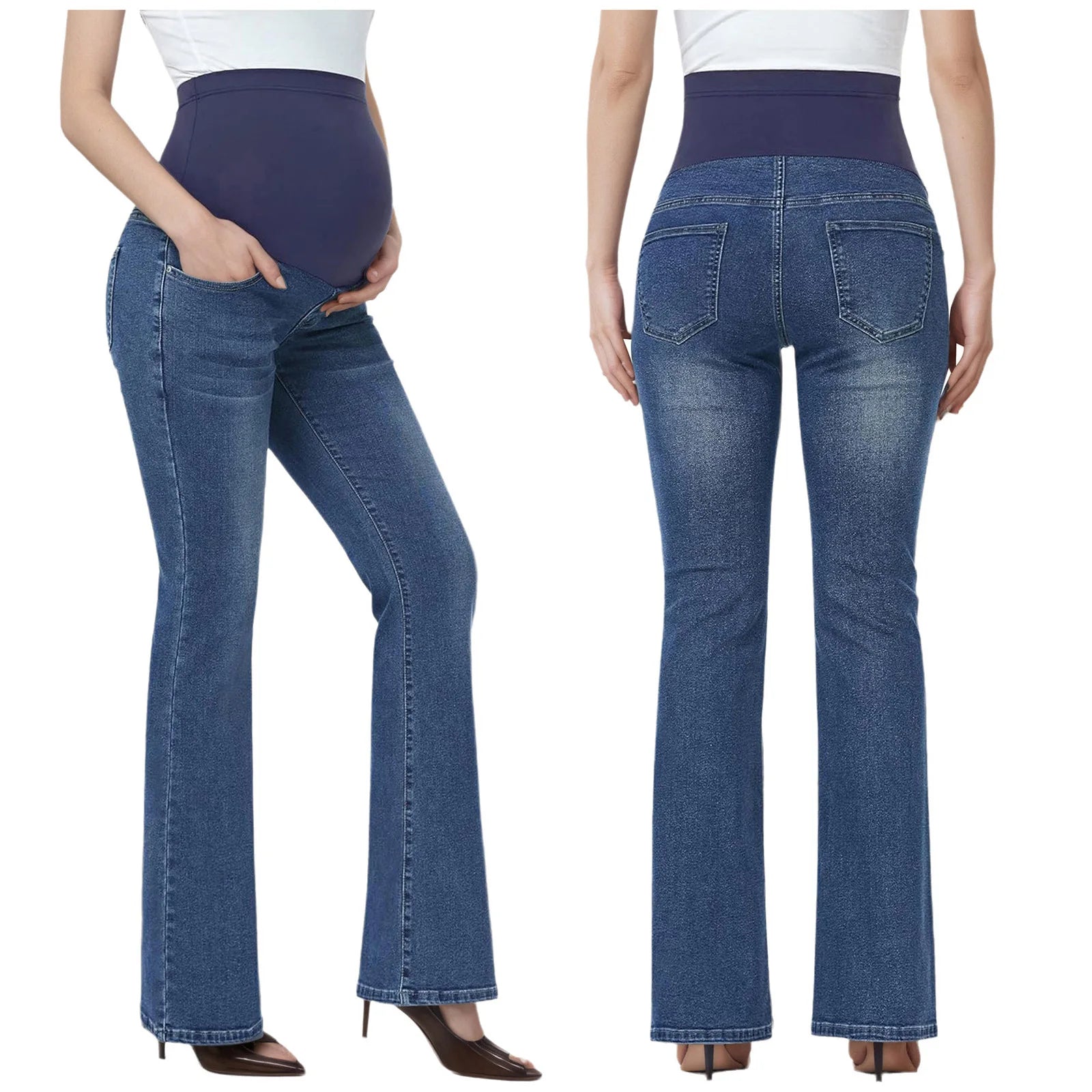 Maternity High-Waist Flared Jeans