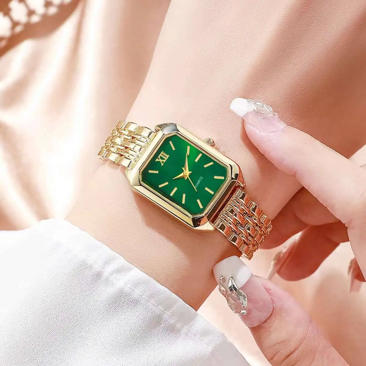 Rectangle Analog Wristwatch