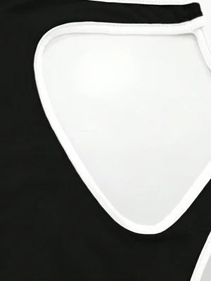 Ladies Y2K Style Halter Neck Cutout Tank Top y2k tops