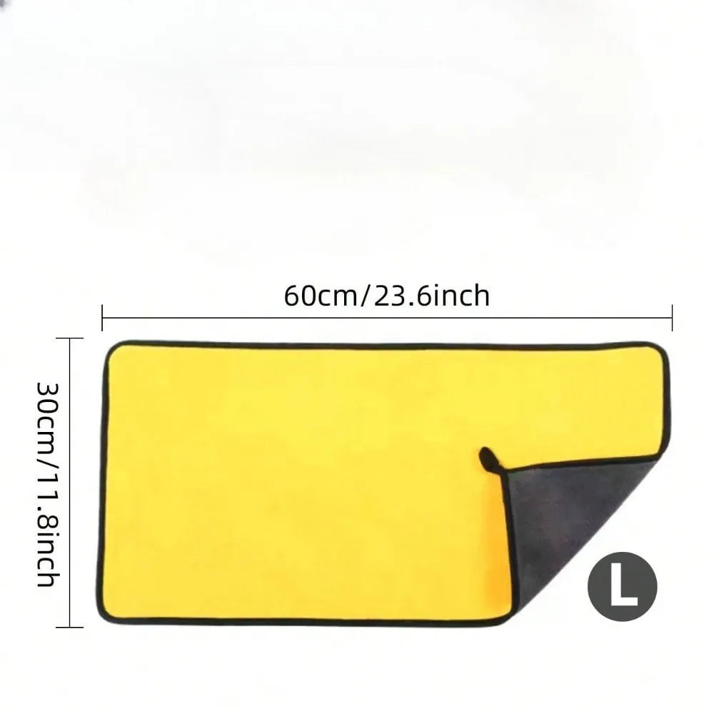 Microfiber Car Cleaning Towels - Soft and Quick-Drying Double Layer Wash Cloths for Windows and Mirrors (Available in 1, 2, 3, 6, or 10 Pieces)