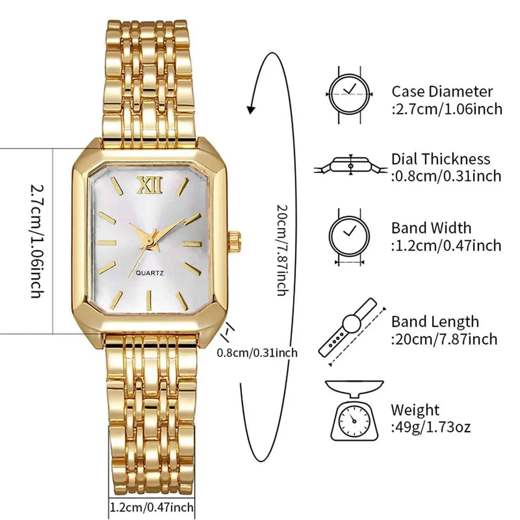 Rectangle Analog Wristwatch
