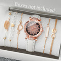 6-Piece Heart Dial Watch & Bracelet Set