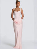 Elegant Ruched Maxi Dress