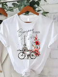 Bonjour Paris Graphic Print T-Shirt