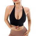 2025 Women Sports Bra Halter Neck Sports Bra Adjustable Spaghetti Strap Women's Sports Bra with Halter Neck V Neck Design for Yo
