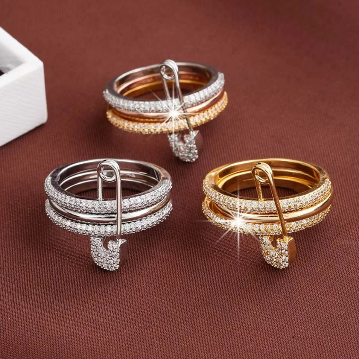 Stacked Zircon Ring Set