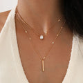 Zircon Multilayer Chain Necklace