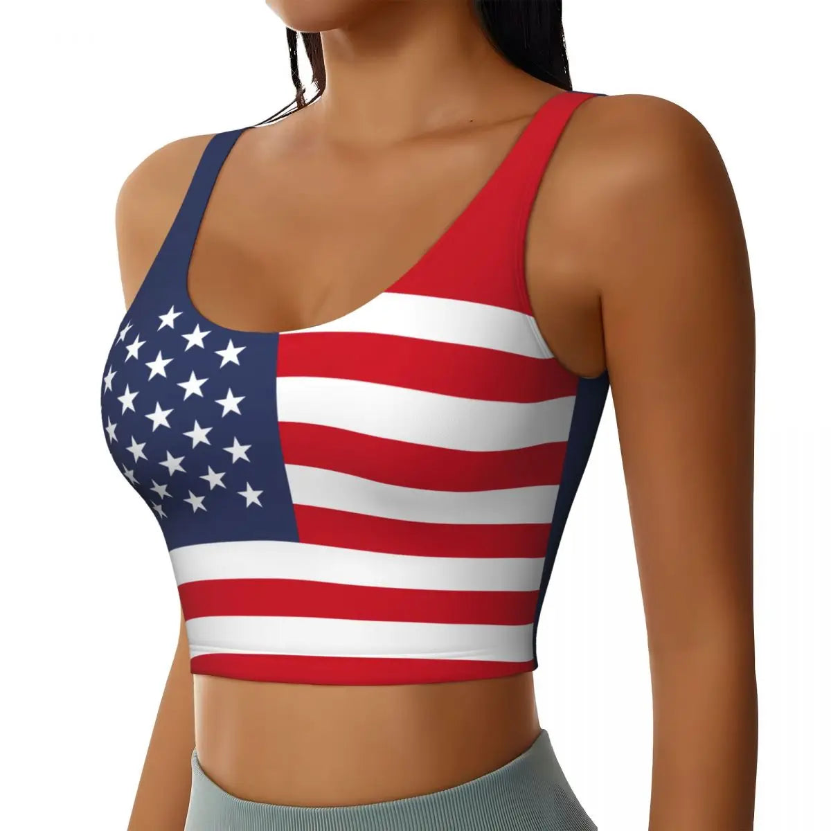 2026 United States Usa Flag Print Women Activities Sports Vest Yoga Vest Workout Vest for Women Lightweight Trendy