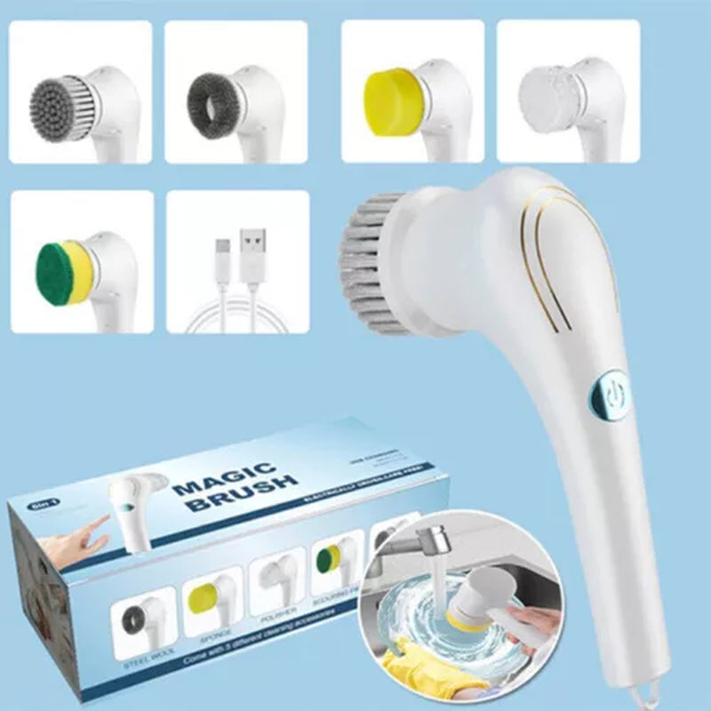 5 in 1 Electric Cordless Cleaning Brush Spin Scrubber Cleaner Rechargeable