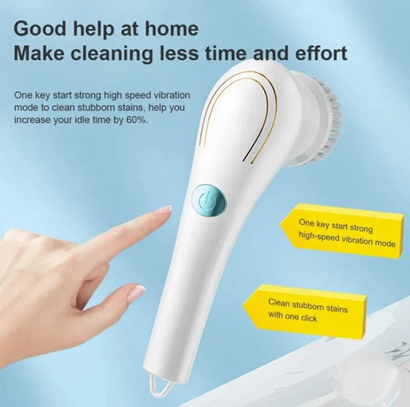 5 in 1 Electric Cordless Cleaning Brush Spin Scrubber Cleaner Rechargeable